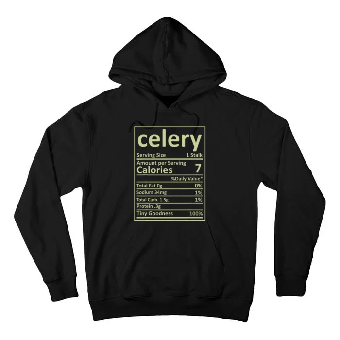 Celery Nutrition Thanksgiving Costume Food Facts Xmas Tall Hoodie