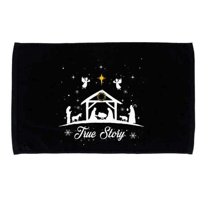 Christmas Nativity True Story Nativity Scene Gifts Microfiber Hand Towel