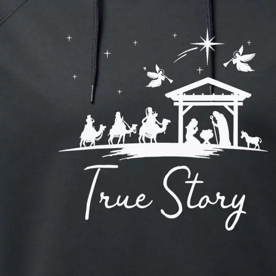 Christmas Nativity True Story of Jesus Birth Performance Fleece Hoodie