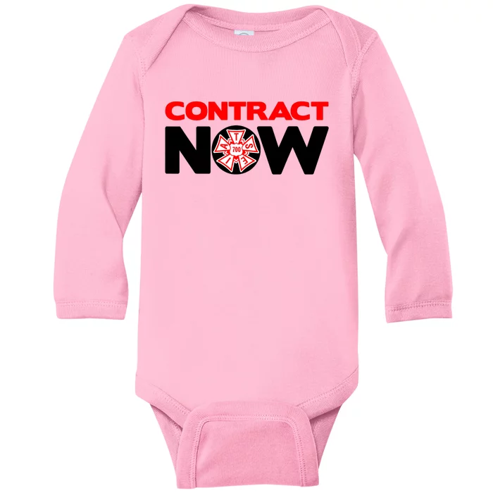 Contract Now Trendy Design Baby Long Sleeve Bodysuit