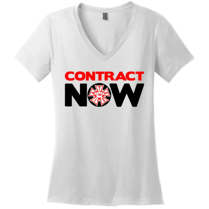 Contract Now Trendy Design Women's V-Neck T-Shirt