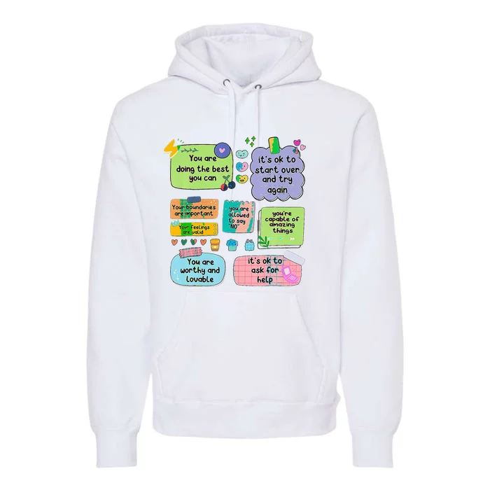 Counselor Note To Self Mental Health School Premium Hoodie