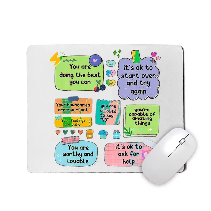 Counselor Note To Self Mental Health School Mousepad