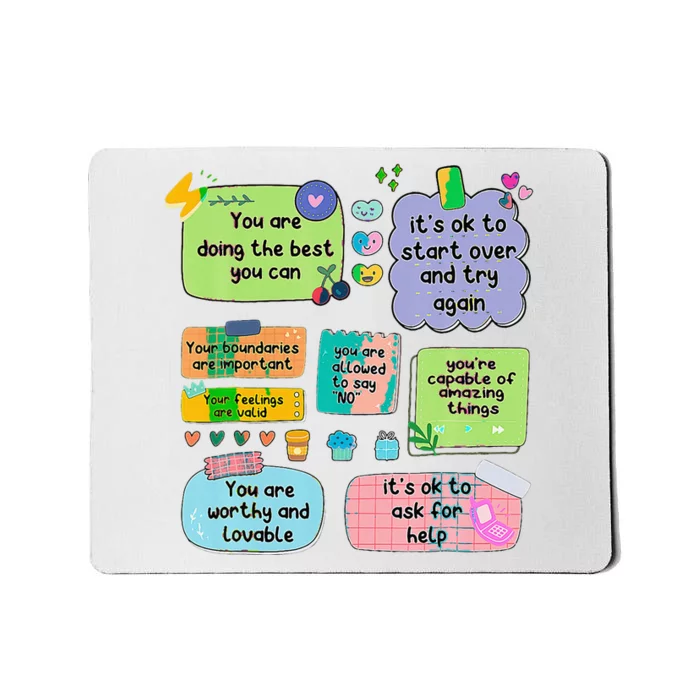 Counselor Note To Self Mental Health School Mousepad