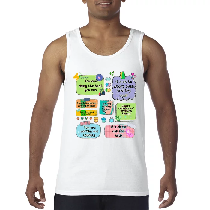 Counselor Note To Self Mental Health School Tank Top