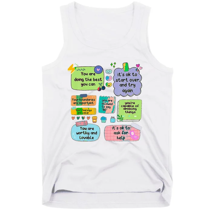 Counselor Note To Self Mental Health School Tank Top