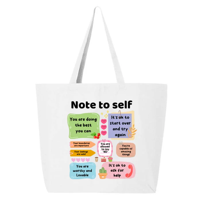 Counselor Note To Self Mental Health School Psychologist 25L Jumbo Tote