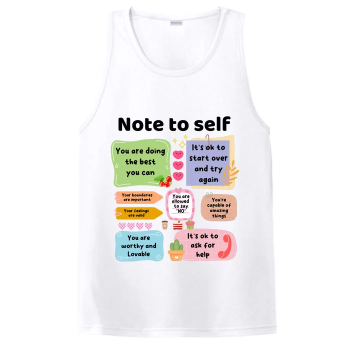 Counselor Note To Self Mental Health School Psychologist Performance Tank