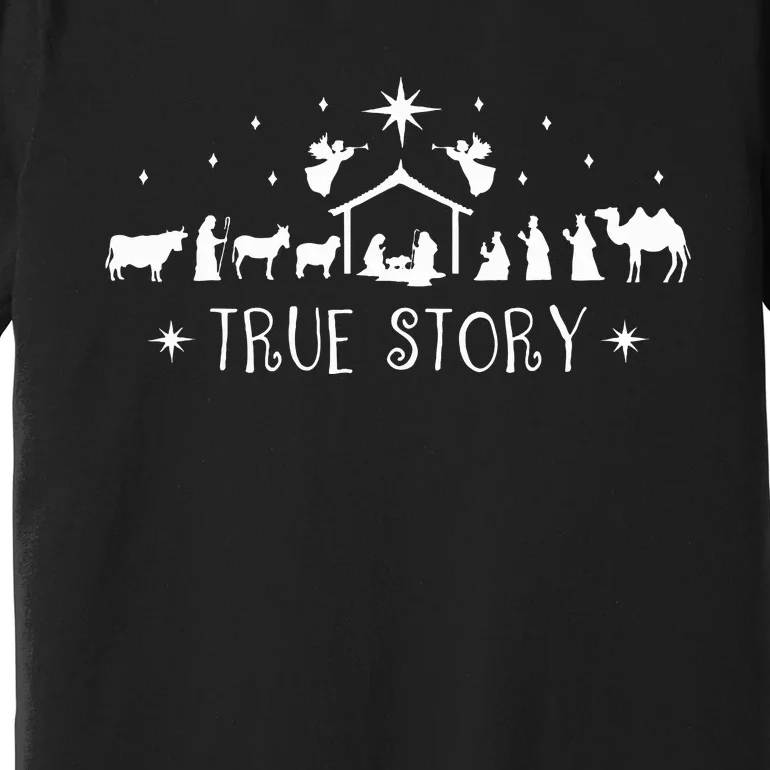 Christmas Nativity True Story Nativity Scene Gifts Premium T-Shirt