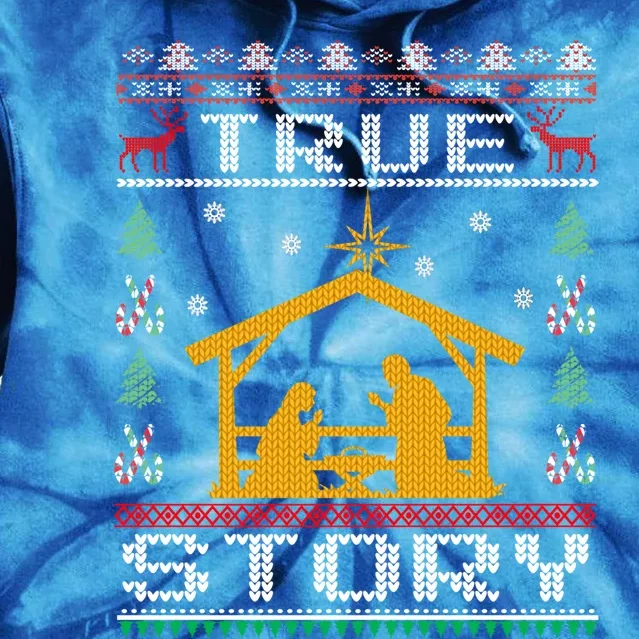 Christmas Nativity True Story Ugly Christmas Sweater Gift Tie Dye Hoodie