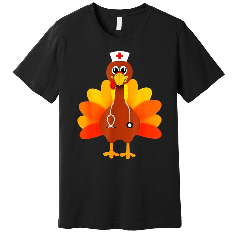 Cute Nurse Thanksgiving Turkey Premium T-Shirt