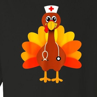 Cute Nurse Thanksgiving Turkey Toddler Long Sleeve Shirt