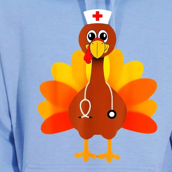 Cute Nurse Thanksgiving Turkey Unisex Surf Hoodie