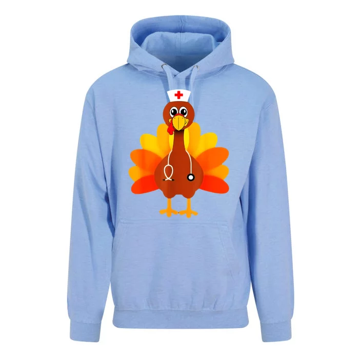 Cute Nurse Thanksgiving Turkey Unisex Surf Hoodie