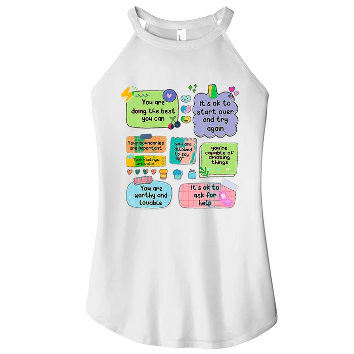 Counselor Note To Self Mental Health School Women’s Perfect Tri Rocker Tank