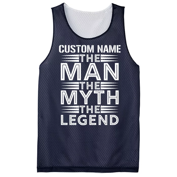 Custom Name The Man The Myth The Legend Mesh Reversible Basketball Jersey Tank