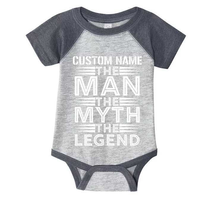 Custom Name The Man The Myth The Legend Infant Baby Jersey Bodysuit