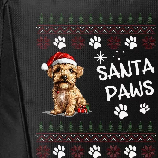 Cute Norfolk Terrier Dog Ugly Christmas Santa Paws City Backpack