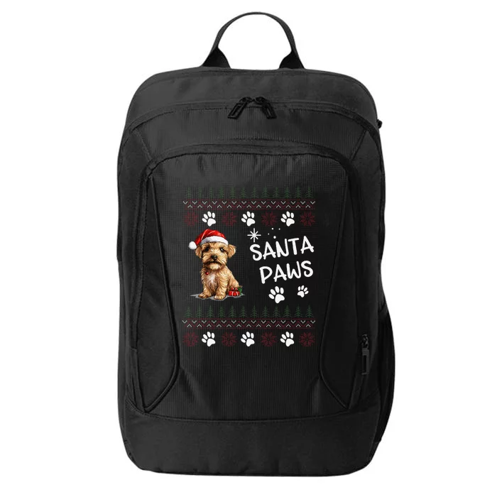 Cute Norfolk Terrier Dog Ugly Christmas Santa Paws City Backpack