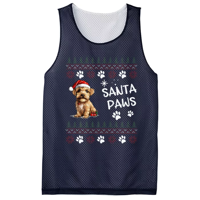 Cute Norfolk Terrier Dog Ugly Christmas Santa Paws Mesh Reversible Basketball Jersey Tank