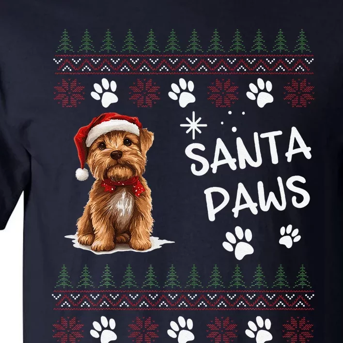 Cute Norfolk Terrier Dog Ugly Christmas Santa Paws Tall T-Shirt