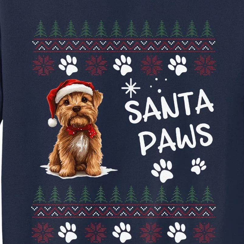 Cute Norfolk Terrier Dog Ugly Christmas Santa Paws Tall Sweatshirt