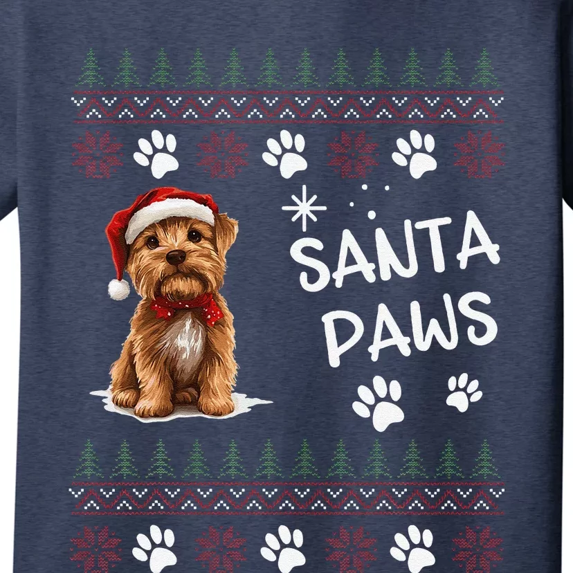 Cute Norfolk Terrier Dog Ugly Christmas Santa Paws T-Shirt