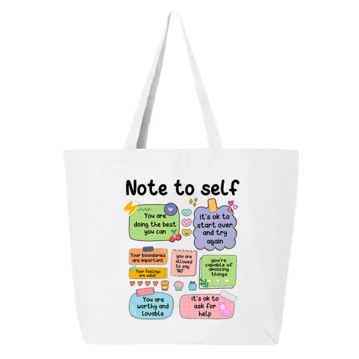 Counselor Note To Self Mental Health School Psychologist 25L Jumbo Tote