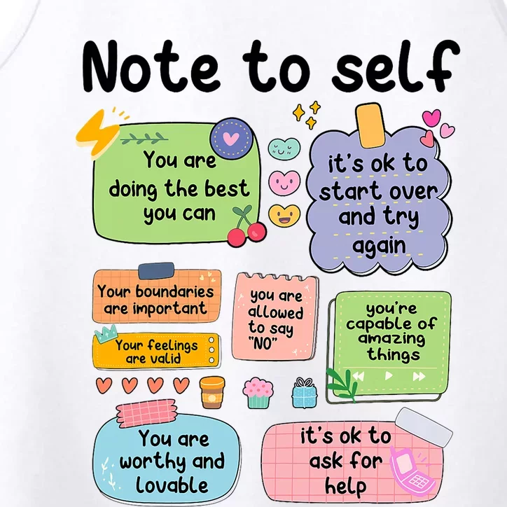 Counselor Note To Self Mental Health School Psychologist Performance Tank