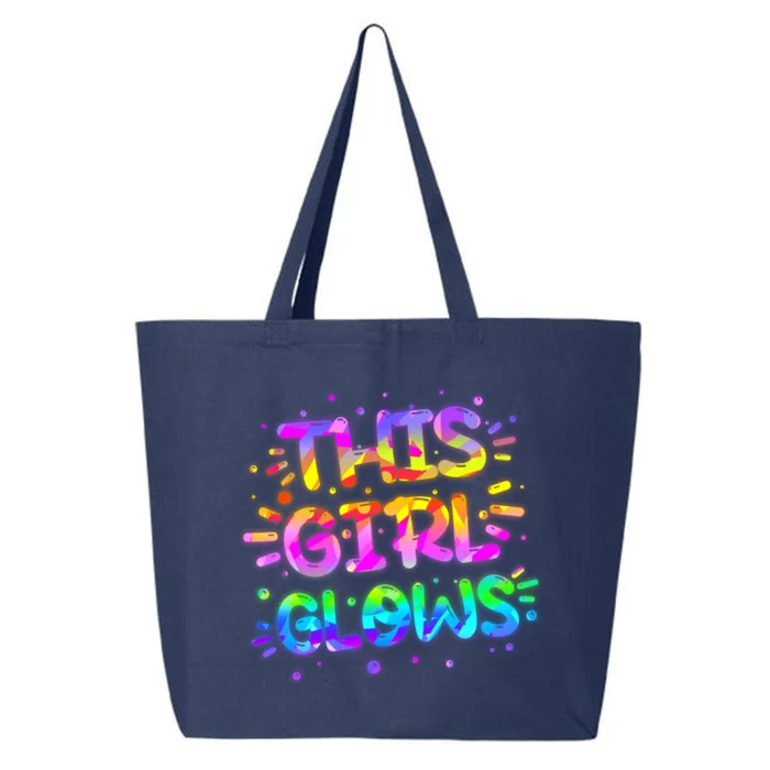 Cute Neon This Girl Glows 25L Jumbo Tote