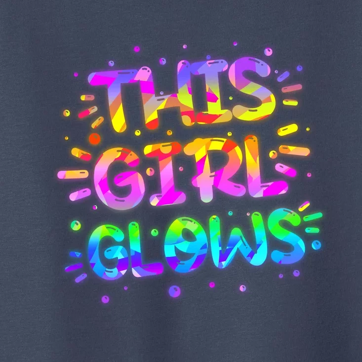 Cute Neon This Girl Glows Toddler T-Shirt