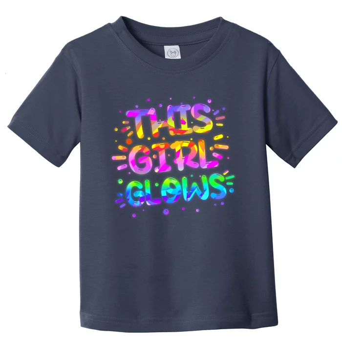 Cute Neon This Girl Glows Toddler T-Shirt