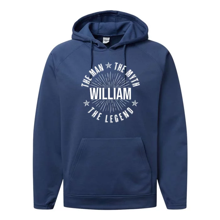 Custom Name The Man The Myth The Legend Performance Fleece Hoodie