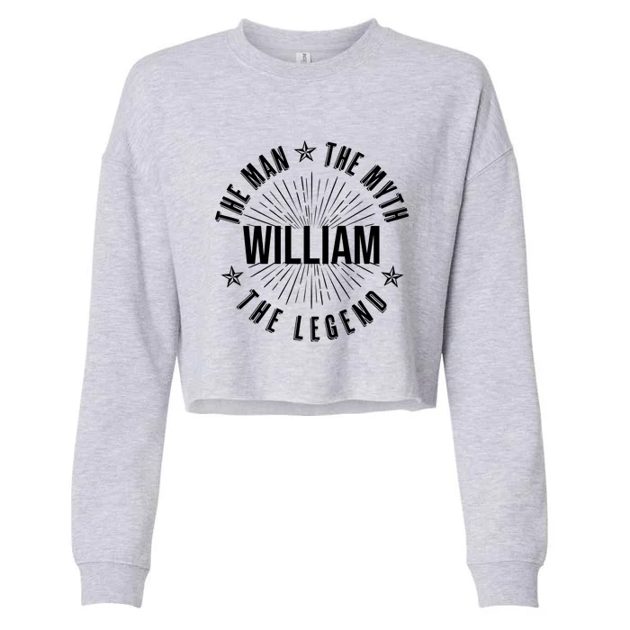 Custom Name The Man The Myth The Legend Cropped Pullover Crew