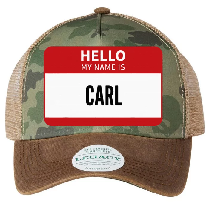 Carl Name Tag Hello My Name Is Carl Legacy Tie Dye Trucker Hat