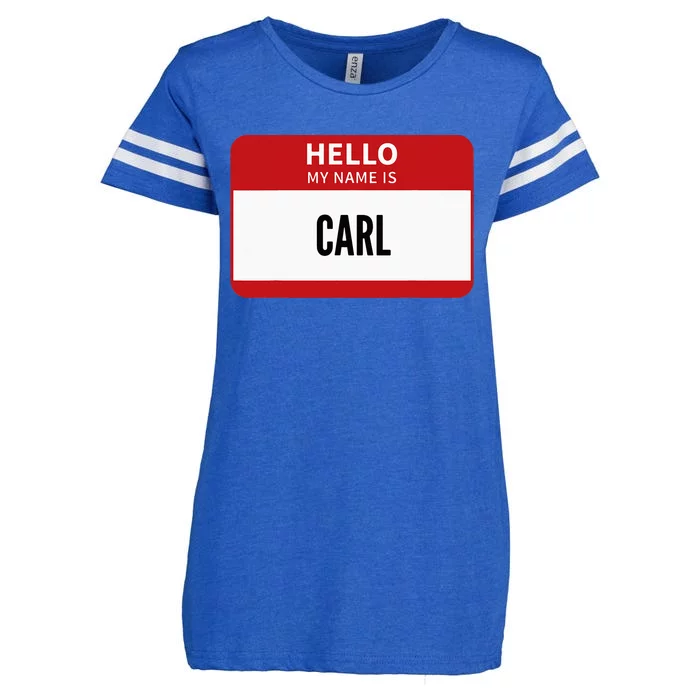 Carl Name Tag Hello My Name Is Carl Enza Ladies Jersey Football T-Shirt