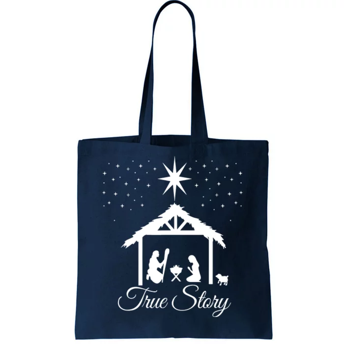 Christmas Nativity True Story Nativity Scene Gifts Tote Bag