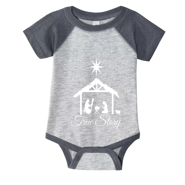 Christmas Nativity True Story Nativity Scene Gifts Infant Baby Jersey Bodysuit