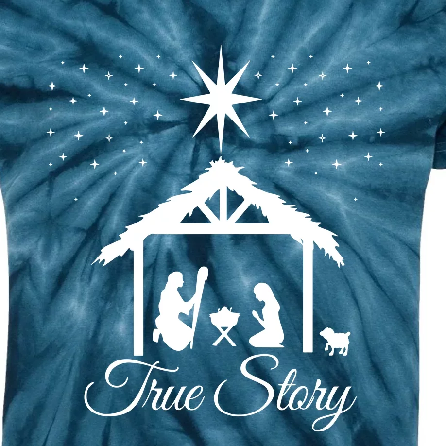 Christmas Nativity True Story Nativity Scene Gifts Kids Tie-Dye T-Shirt