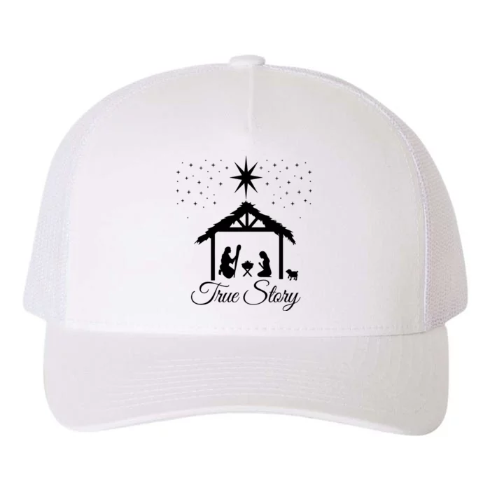 Christmas Nativity True Story Nativity Scene Gifts Yupoong Adult 5-Panel Trucker Hat