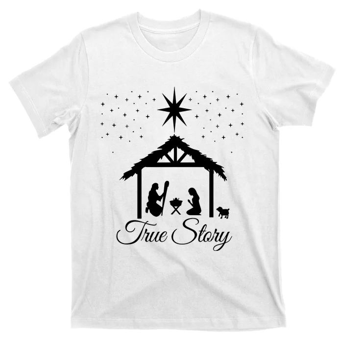 Christmas Nativity True Story Nativity Scene Gifts T-Shirt