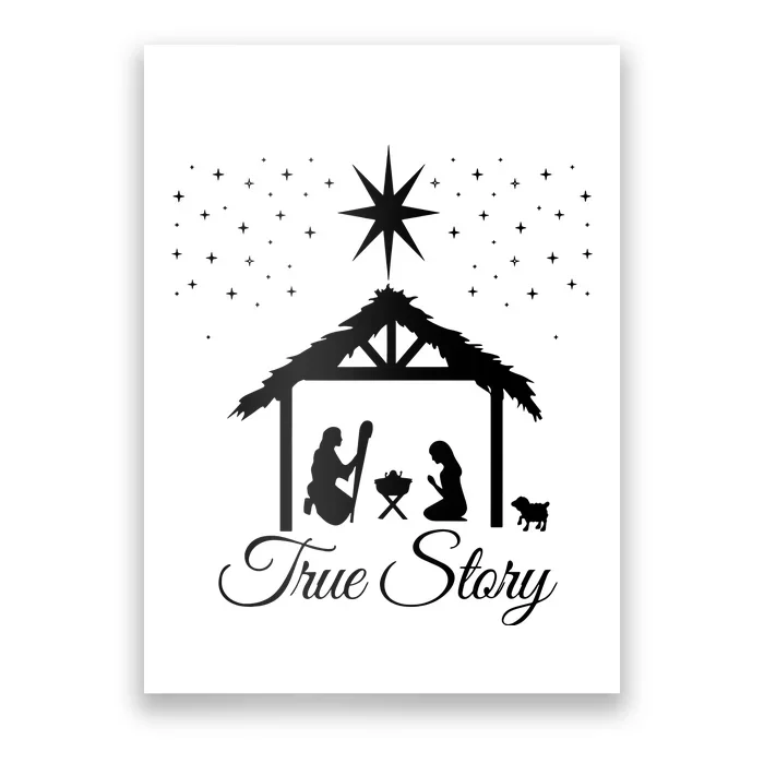 Christmas Nativity True Story Nativity Scene Gifts Poster