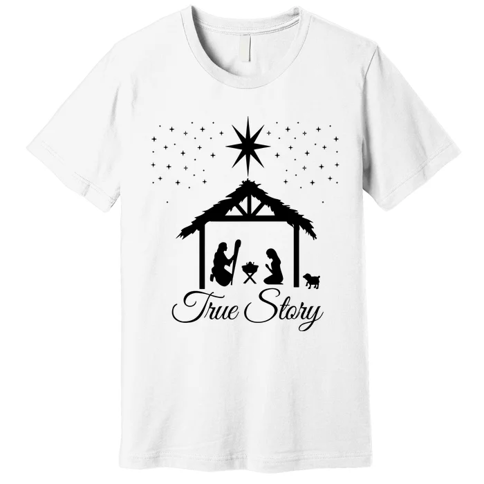 Christmas Nativity True Story Nativity Scene Gifts Premium T-Shirt