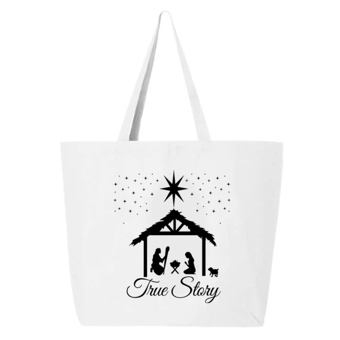 Christmas Nativity True Story Nativity Scene Gifts 25L Jumbo Tote