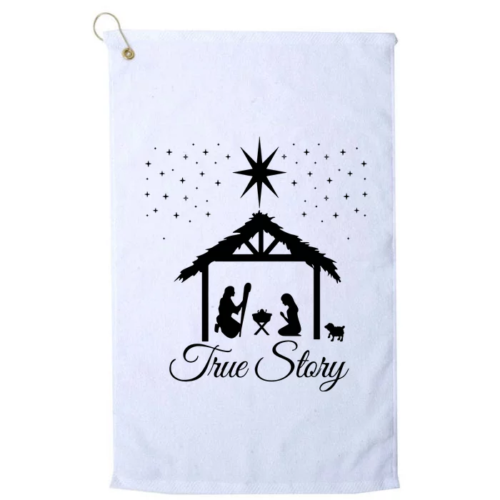 Christmas Nativity True Story Nativity Scene Gifts Platinum Collection Golf Towel