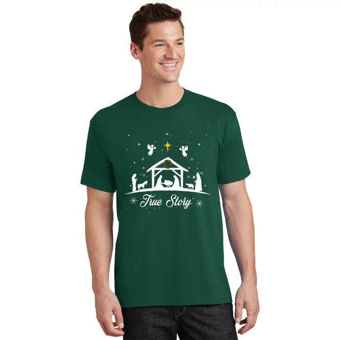 Christmas Nativity True Story Nativity Scene Gifts T-Shirt