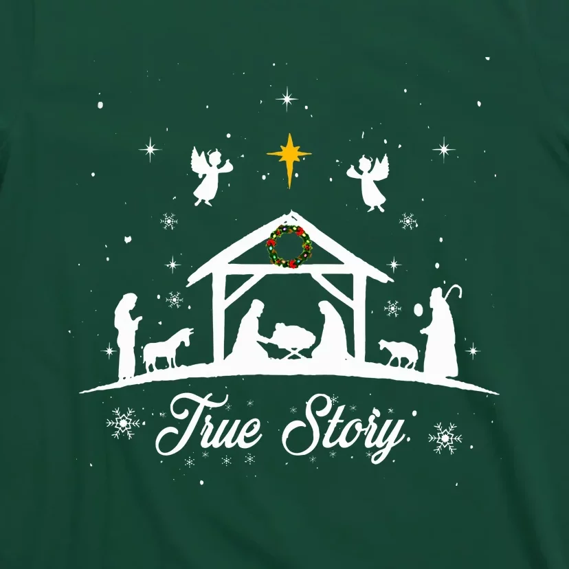 Christmas Nativity True Story Nativity Scene Gifts T-Shirt