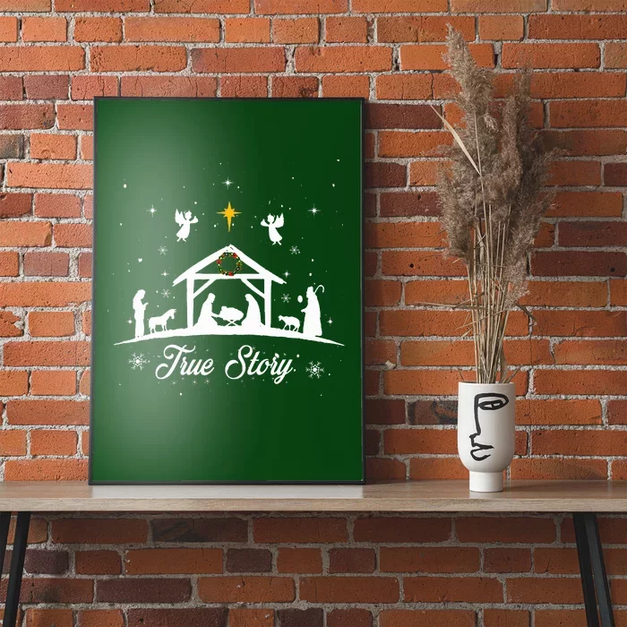 Christmas Nativity True Story Nativity Scene Gifts Poster