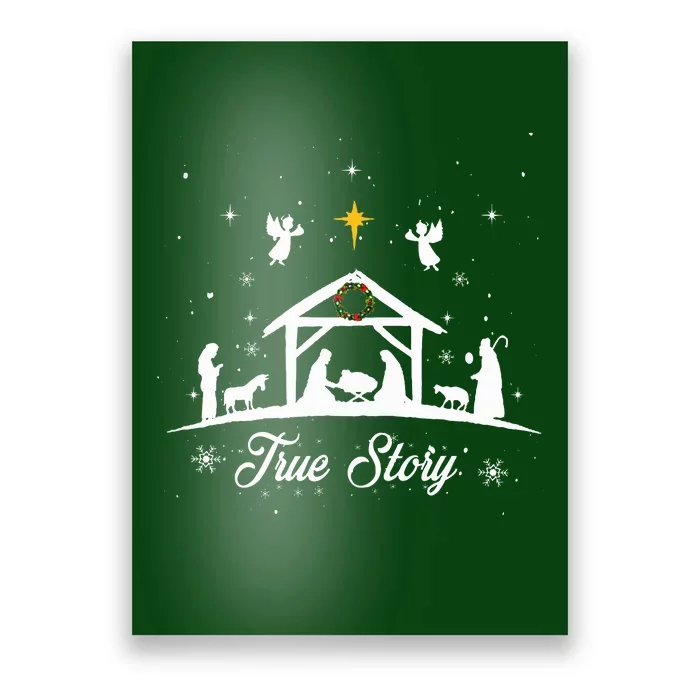 Christmas Nativity True Story Nativity Scene Gifts Poster