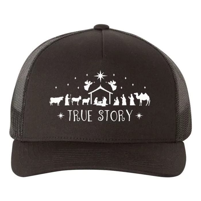 Christmas Nativity True Story Nativity Scene Yupoong Adult 5-Panel Trucker Hat